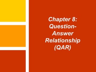Chapter 8: Question-Answer Relationship (QAR) 