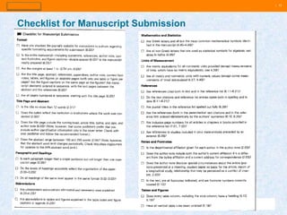 | 13
Checklist for Manuscript Submission
APA MANUAL 6th edition
 