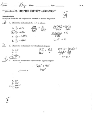 Foundations 30 - Ch 8 review assignment(answers)