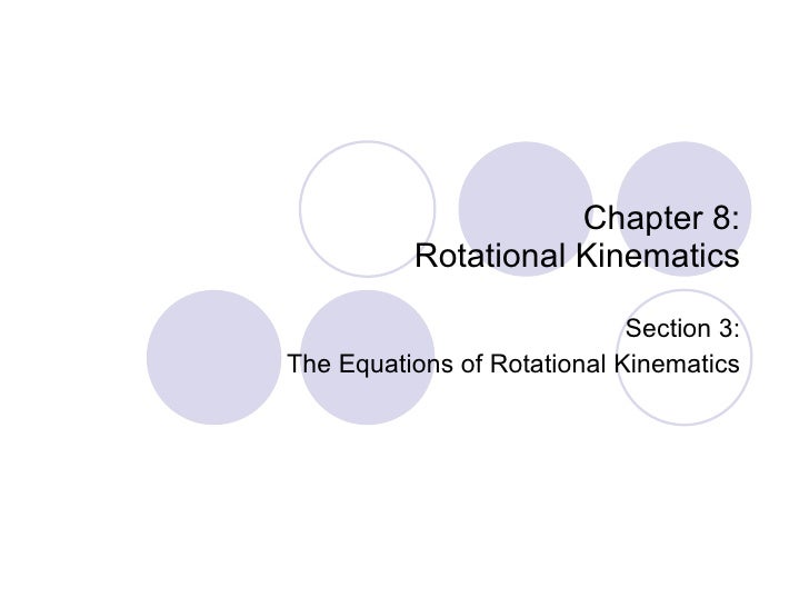Ch 8 Rotational Kinematics