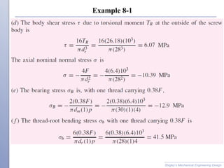 Example 8-1
Shigley’s Mechanical Engineering Design
 