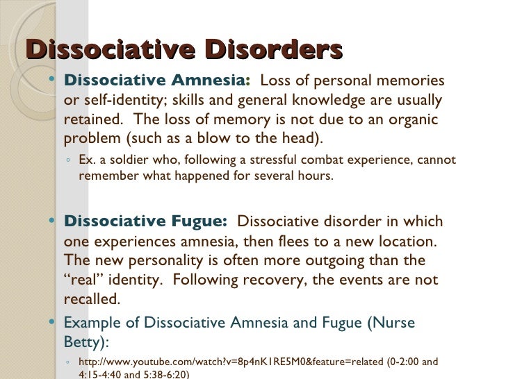 amnesia dissociative disorder amnesia dissociative disorder
