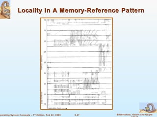 9.47 Silberschatz, Galvin and GagneOperating System Concepts – 7th
Edition, Feb 22, 2005
Locality In A Memory-Reference PatternLocality In A Memory-Reference Pattern
 