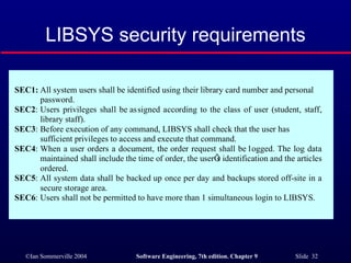LIBSYS security requirements 