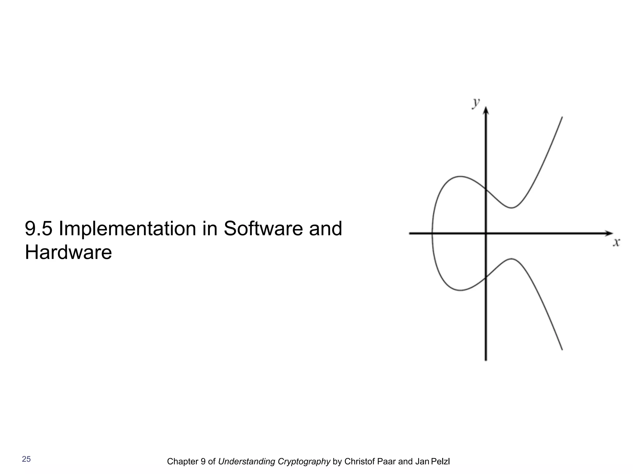 Chapter 9 of Understanding Cryptography by Christof Paar and Jan Pelzl
9.5 Implementation in Software and
Hardware
25
 