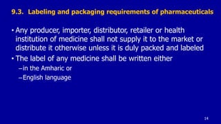 Ch 9. pharmaceutical laws and regulations | PPTX