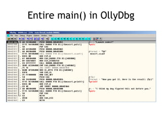 Entire main() in OllyDbg
 