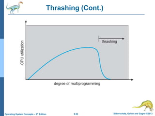 9.50 Silberschatz, Galvin and Gagne ©2013
Operating System Concepts – 9th Edition
Thrashing (Cont.)
 