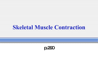 Skeletal Muscle Contraction p.290 
