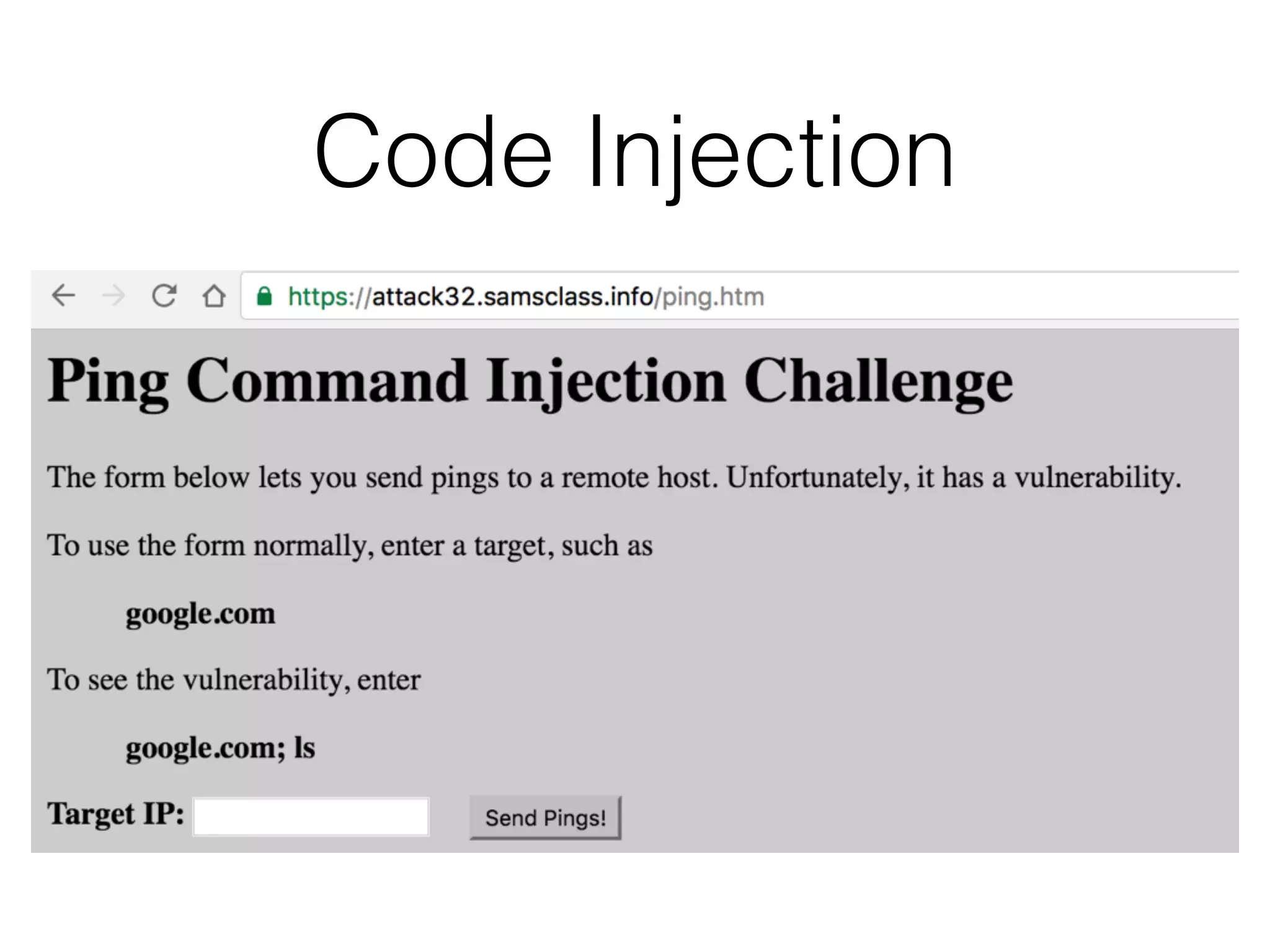 Code Injection