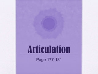 Articulation Page 177-181 