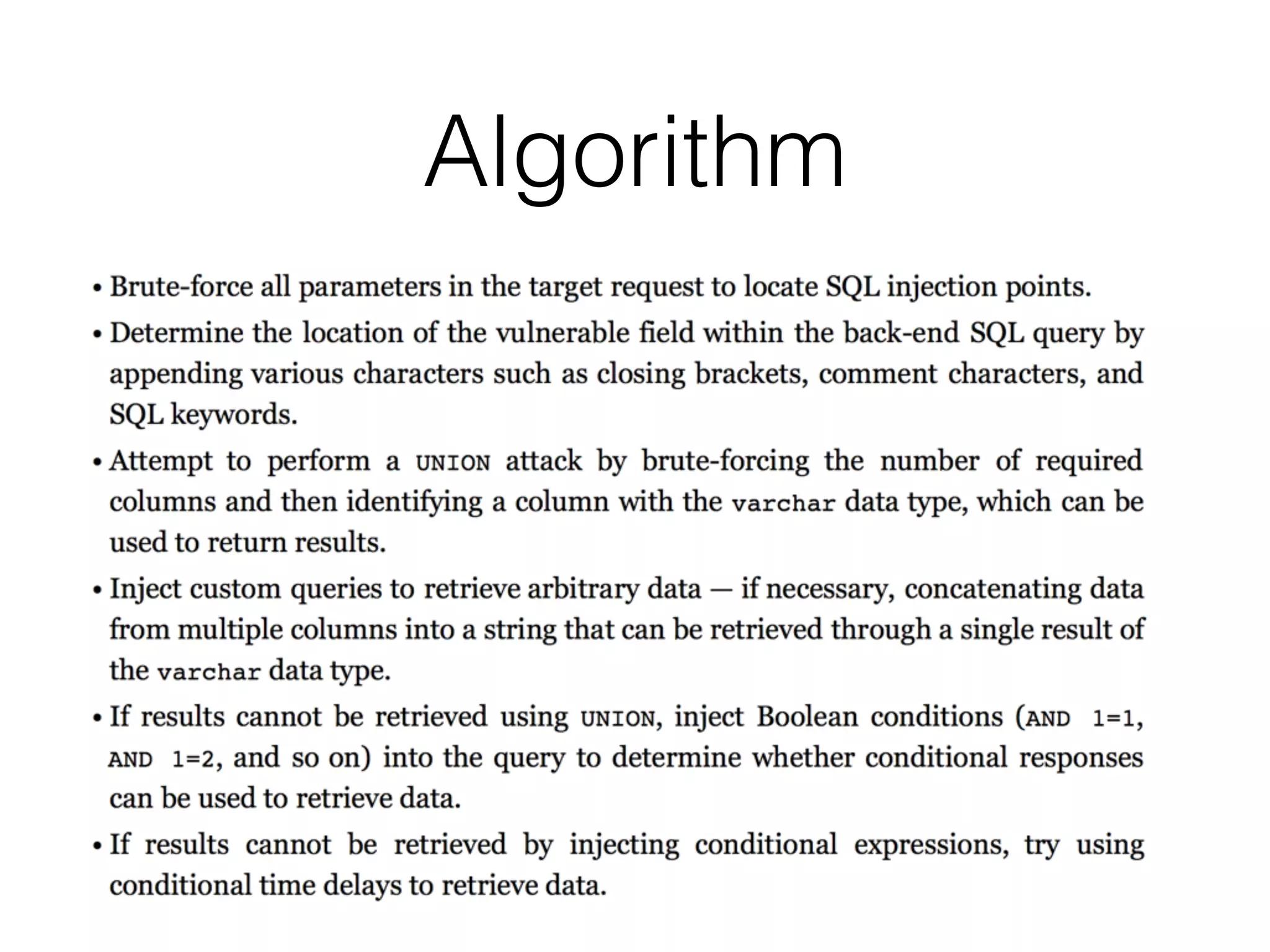 Algorithm
 