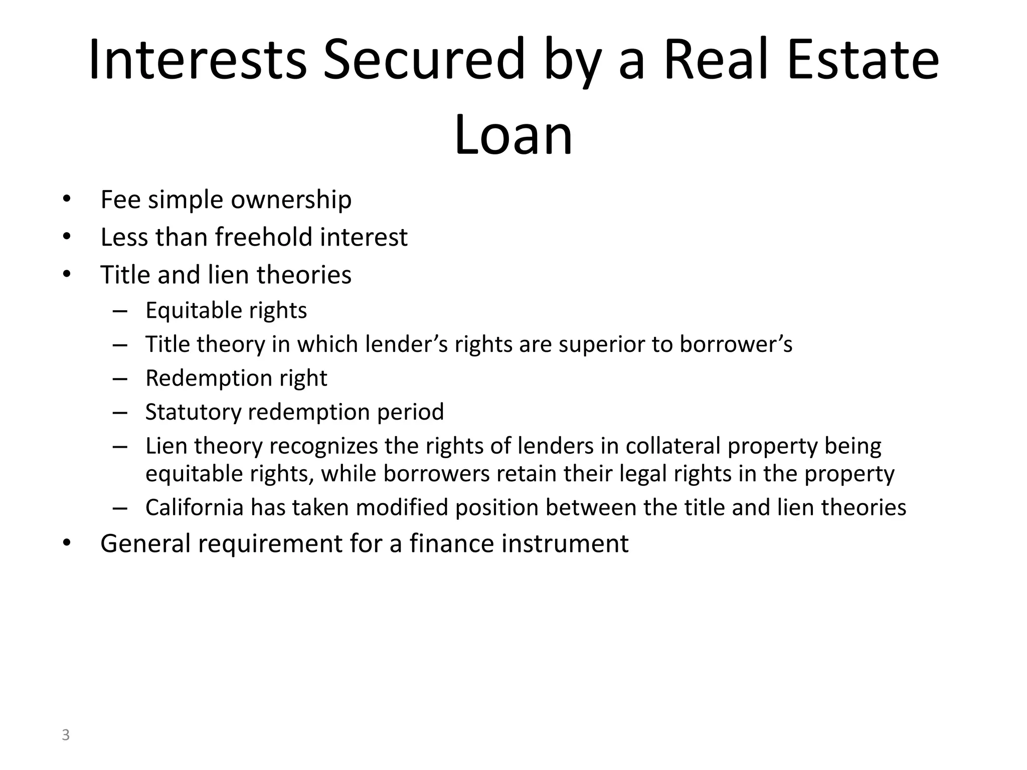 Ch 9 instruments of real estate finance | PPTX