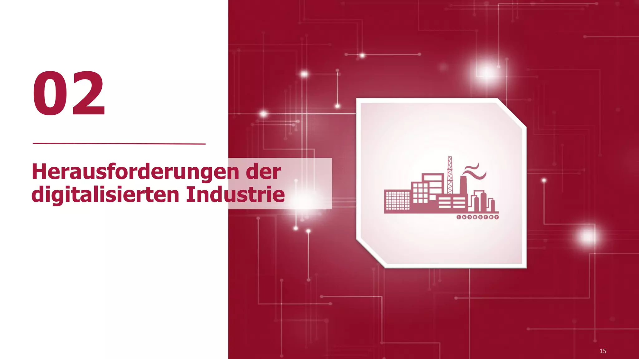 15
02
Herausforderungen der
digitalisierten Industrie
 