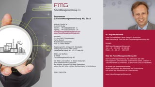 Quellen
32
21
Bundesministerium für Bildung und Forschung
(2014): Zukunftsprojekt Industrie 4.0, Link,
Veröffentlichungsdatum: 18.08.2014,
Abrufdatum: 29.01.2015
24
Tauber, Andre (2015): Bosch braucht
simsende Backofen zum Überleben, Link,
Veröffentlichungsdatum: 30.01.2015,
Abrufdatum: 30.01.2015
25
Industrial Internet Consortium - ICC (2015):
Website der Initiative, Link,
Veröffentlichungsdatum: 2015, Abrufdatum:
30.01.2015
26
Deutsche Bank Research (2014): Industrie 4.0.
Upgrade des Industriestandorts Deutschland
steht bevor, Frankfurt am Main (Link)
27
Matzer, Michael (2013): Erfolge im Kampf
gegen Cyberangriffe, Link, Veröffentlichungs-
datum: 18.10.2013, Abrufdatum: 30.01.2015
28
BITKOM und Fraunhofer IAO (2014): Industrie
4.0 - Volkswirtschaftliches Potenzial für
Deutschland, Berlin (Link)
29
FutureManagementGroup AG (2015): Die
digitale Jobvernichtung. Wovon wir morgen
leben werden, wenn intelligente Maschinen und
Algorithmen unsere Arbeit machen. Market
Foresights 1/2015, Eltville (Link)
30
Achtenhagen, Claudia; Zeller, Beate (2011):
Zukünftige Qualitätsanforderungen im "Internet
der Dinge" in der industriellen Produktion, in:
FreQueNz Zusammenfassung Internet der Dinge
in der industriellen Produktion, Nürnberg/
Villingen-Schwenningen (Link)
31
Ingenics AG und Fraunhofer IAO (2014):
Industrie 4.0 – Eine Revolution der
Arbeitsgestaltung. Wie Automatisierung und
Digitalisierung unsere Produktion verändern
werden, Ulm (Link)
32
Bullinger-Hoffmann, Angelika C. (2014):
Industrie 4.0: Wenn neue Technologie auf
bewährte Mitarbeiter trifft, Dresden/Chemnitz
(Link)
33
Baumann AG (2014): Industrie 4.0 setzt
Revolution im HR-Management voraus, Link,
Veröffentlichungsdatum: 25.06.2014,
Abrufdatum: 03.02.2015
34
Industrieanzeiger.de (2013): Auf dem Weg in
eine neue Fertigungswelt, Link,
Veröffentlichungsdatum: 09.12.2013,
Abrufdatum: 09.02.2015
35
Bundesministerium für Wirtschaft und Energie
(2014): Monitoring-Report Digitale Wirtschaft
2014. Innovationstreiber IKT, Berlin (Link)
36
Arbeitskreis Smart Service Welt (2014): Smart
Service Welt. Umsetzungsempfehlungen für das
Zukunftsprojekt Internetbasierte Dienste für die
Wirtschaft. Innovationstreiber IKT, Berlin (Link)
 