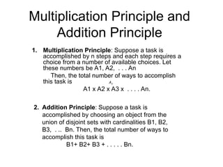Multiple Calculations First Principles Fundamental Principles of Counting - Probability | PPT