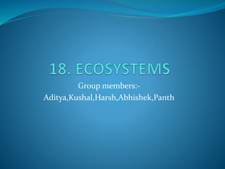 Group members:-
Aditya,Kushal,Harsh,Abhishek,Panth
 