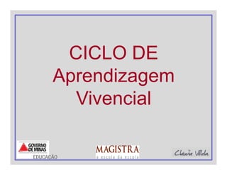 CICLO DE
Aprendizagem
Vivencial
EDUCAÇÃO
 