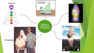 DUPLO
ETÉRICO
Chacras
Aura
Ectoplasma
 