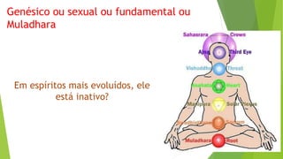 Genésico ou sexual ou fundamental ou
Muladhara
Em espíritos mais evoluídos, ele
está inativo?
 