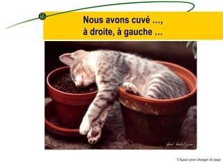 Nous avons cuvé …, à droite, à gauche … Cliquez pour changer de page 