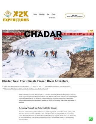 Conquer the Chadar Trek: Your Complete Adventure Planning Guide | PDF