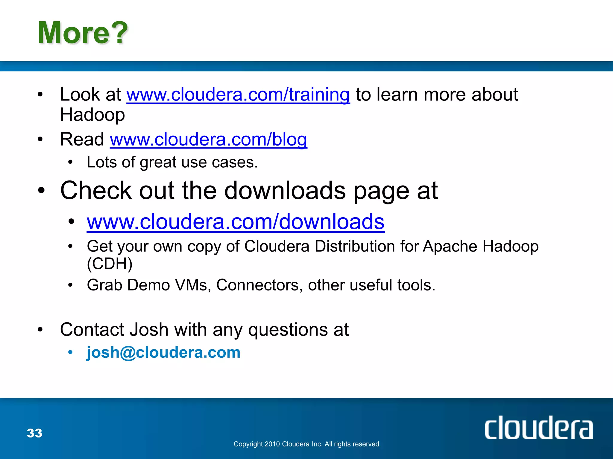 Hadoop is not a database