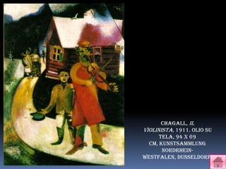 Chagall, il
violinista, 1911. olio su
      tela, 94 x 69
  cm, Kunstsammlung
       nordrhein-
westfalen, dusseldorf.
 