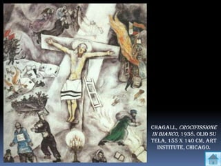 Chagall, crocifissione
in bianco, 1938. olio su
tela, 155 x 140 cm, art
  institute, chicago.
 