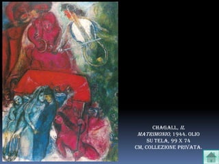 Chagall, il
 matrimonio, 1944. olio
     su tela, 99 x 74
cm, collezione privata.
 