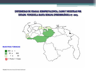 9
.
Fuente: Dirección General de Salud Ambiental
100
50
10
Prevalencia
1 Punto = 1 Caso
MMUUEESSTTRRAASS TTOOMMAADDAASS
800 a +
50 a 800
1 a 50
 