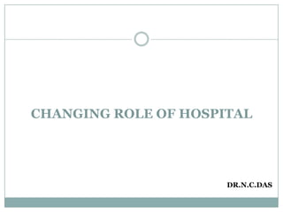 CHANGING ROLE OF HOSPITAL DR.N.C.DAS 