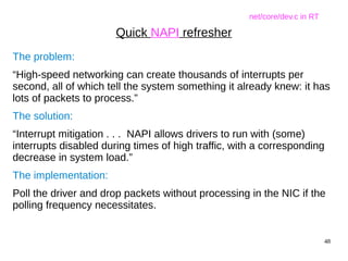 Napi Network IRQs: the Hard, the Soft, the Threaded and the Preemptible | PDF