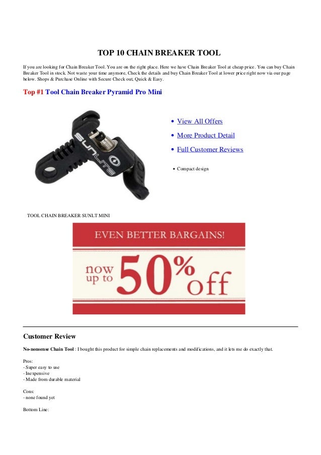 Chain breakertool