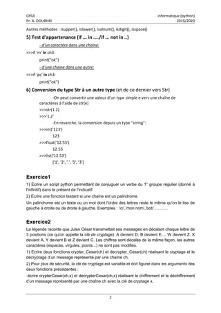Chaines cours exo | PDF