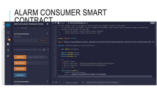 ALARM CONSUMER SMART
CONTRACT
 