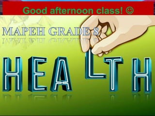 Good afternoon class! 
 