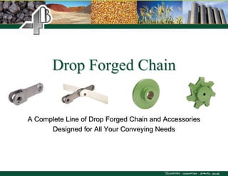 Drop Forged Chain


A Complete Line of Drop Forged Chain and Accessories
      Designed for All Your Conveying Needs
 