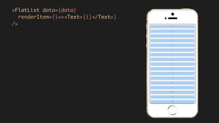 <FlatList data={data}
renderItem={i=><Text>{i}</Text>}  
/>
 