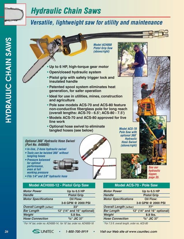 CS Unitec Chain Saws Catalog Pages | PDF