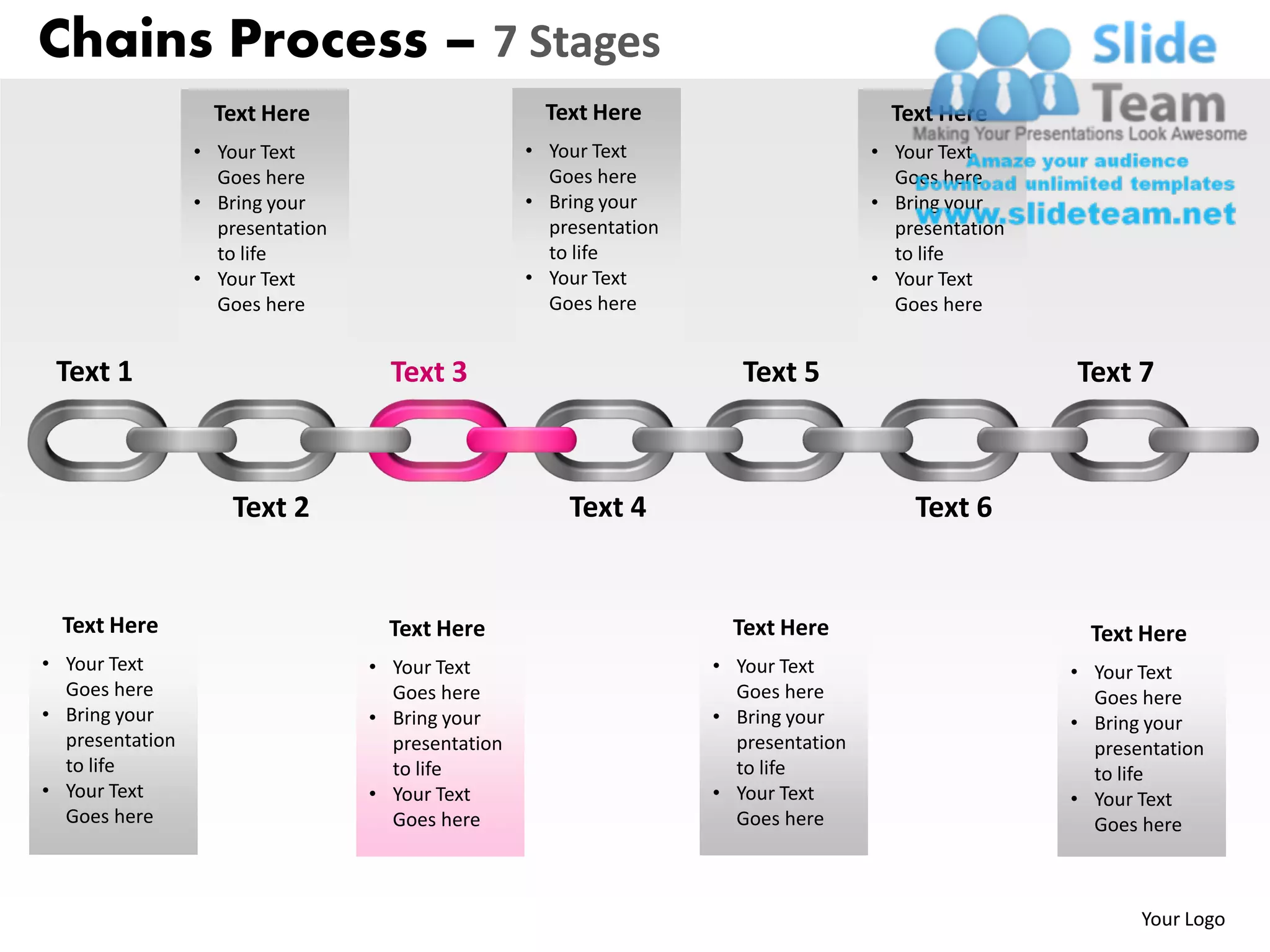 Chains process 7 stages powerpoint slides ppt templates | PDF