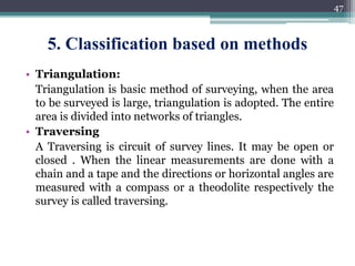 Triangular Measurement Method Vs Rectangular Measurement Method DEFINITIONS, PRINCIPLES AND CHAIN SURVEYING | PPTX