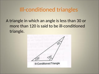 Well Conditioned Triangle Using Compass Linear mesurements using CHAIN SURVEYING.ppt