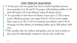 Tricot Warp Knitting Machine