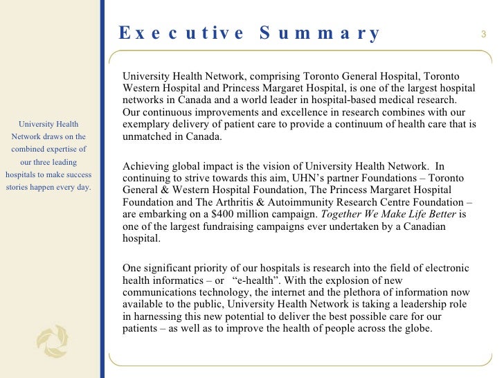 healthcare executive summary template vatoz atozdevelopment co