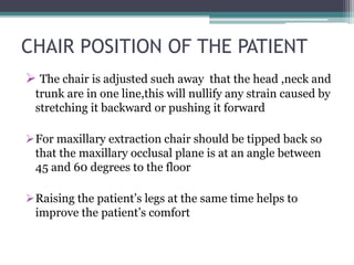Chair position and finger rest | PPT