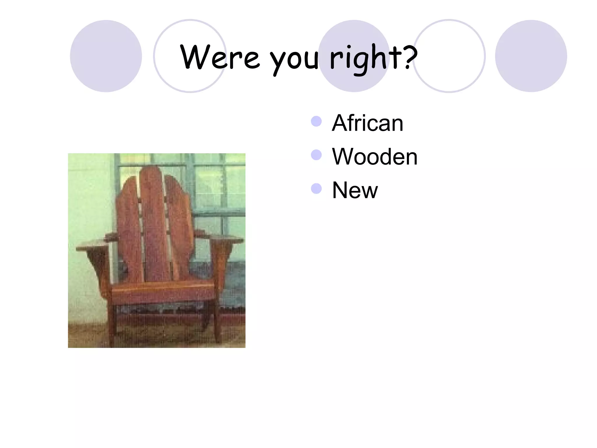 Were you right? African Wooden New 