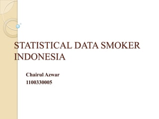STATISTICAL DATA SMOKER
INDONESIA
Chairul Azwar
1100330005

 