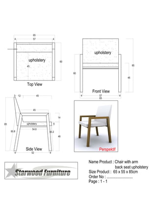 Teak modern dining chair by casateak
