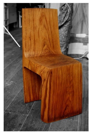 Chair #410-10 - Monoxylon in oak of Burgundy 